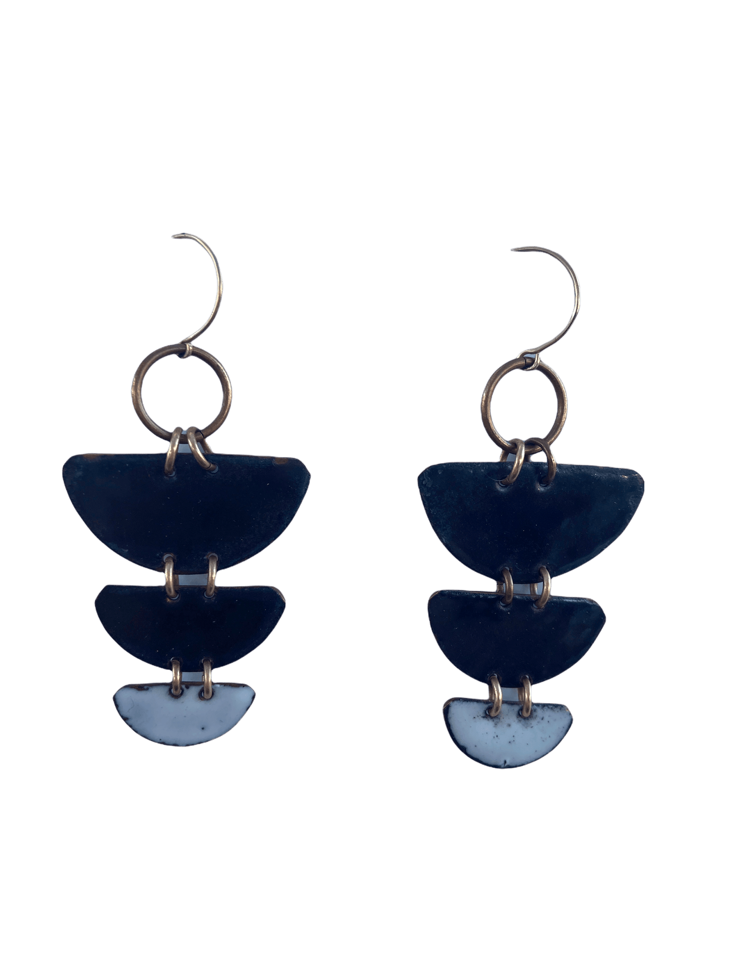 INANNA  - 3 MOON ENAMEL EARRINGS