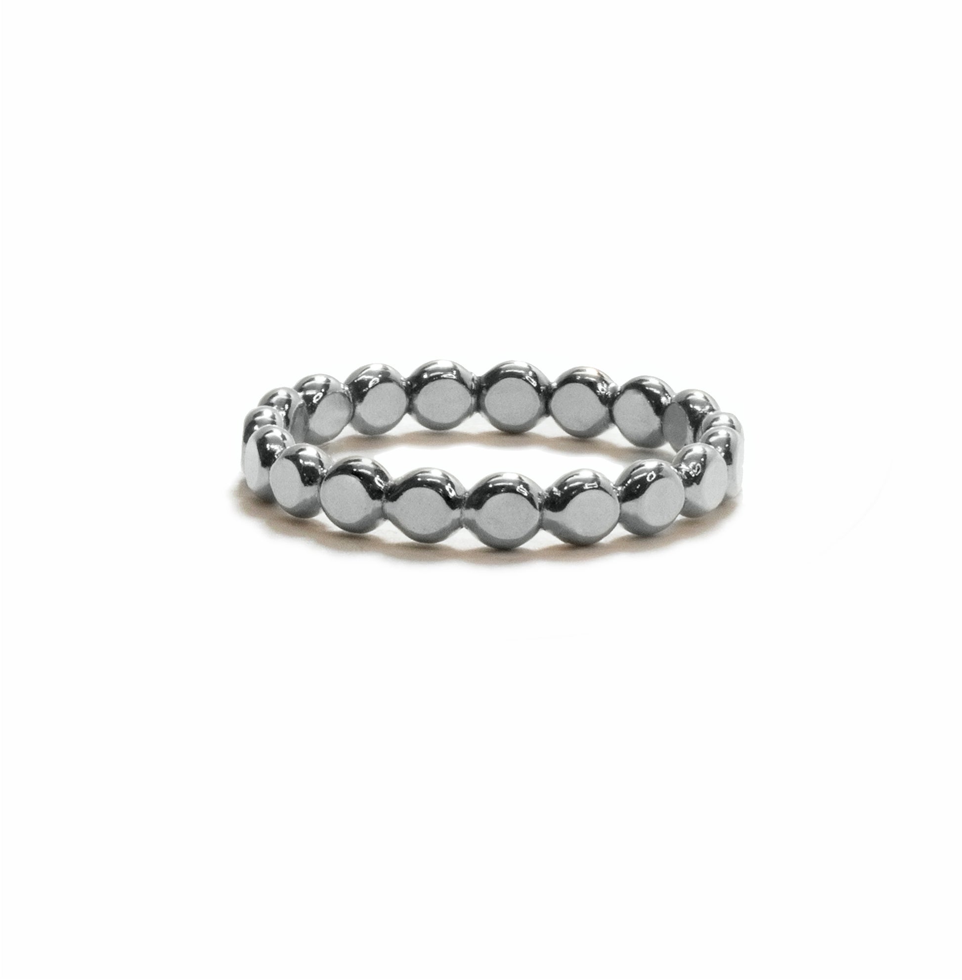 Big Bubbles stacking ring in sterling silver, durable waterproof bubble design handmade in Austin