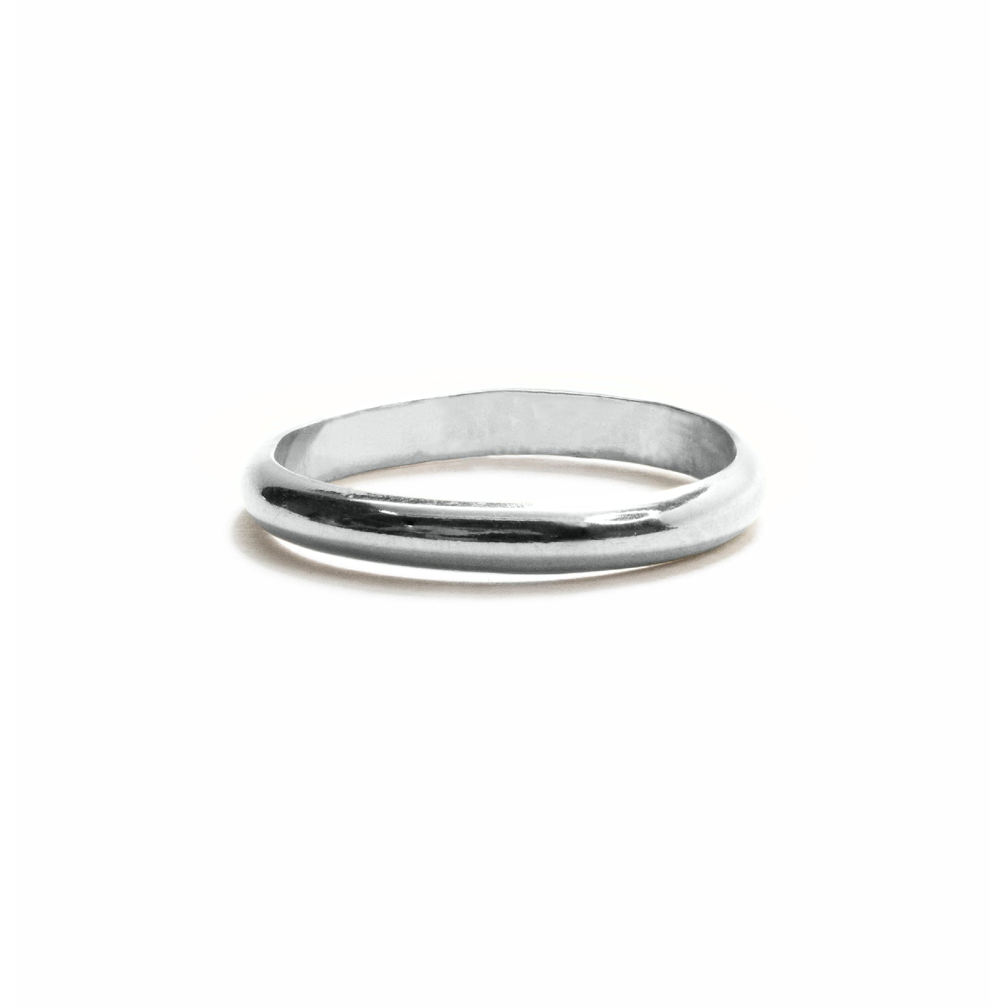 Halo Stacking Ring in sterling silver with 4mm band – wedding band style