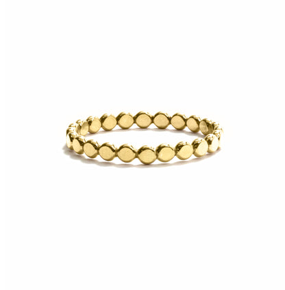 Tiny Bubbles stacking ring in 14k gold-filled, dainty bubble design handcrafted jewelry
