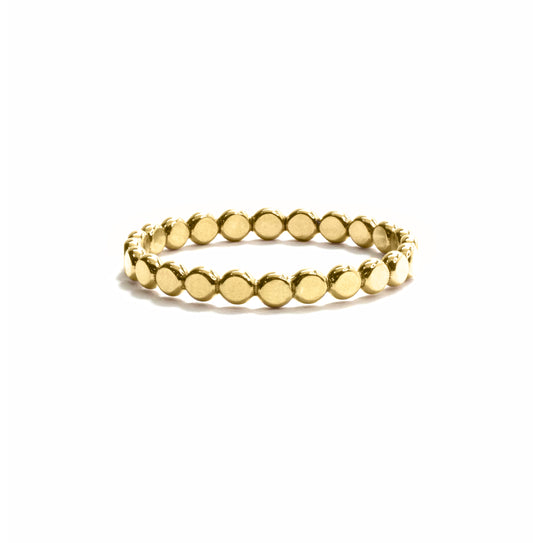 Tiny Bubbles stacking ring in 14k gold-filled, dainty bubble design handcrafted jewelry