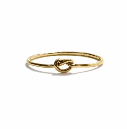 Tiny Knot stacking ring in 14k gold-filled, minimalist simple knot ring for stacking or solo wear